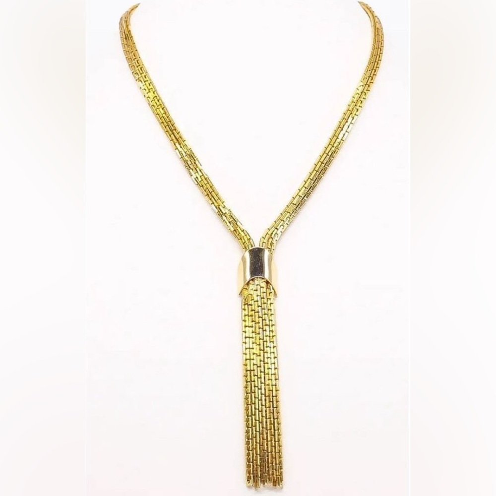 Elegant Vintage Heavy Weighted Multiple Chain Gold Necklace